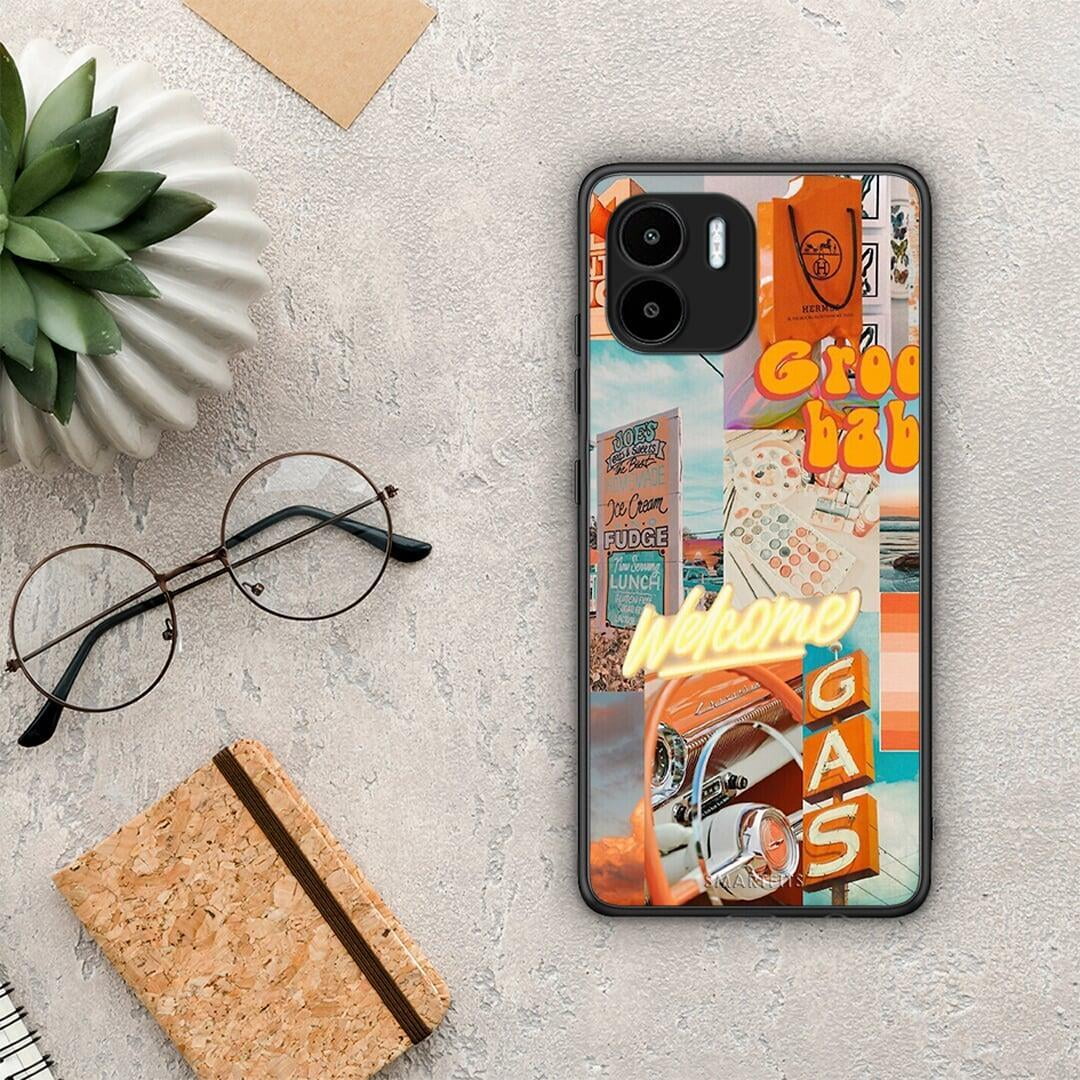 Θήκη Xiaomi Redmi A1 / A2 Groovy Babe από τη Smartfits με σχέδιο στο πίσω μέρος και μαύρο περίβλημα | Xiaomi Redmi A1 / A2 Groovy Babe Case with Colorful Back and Black Bezels