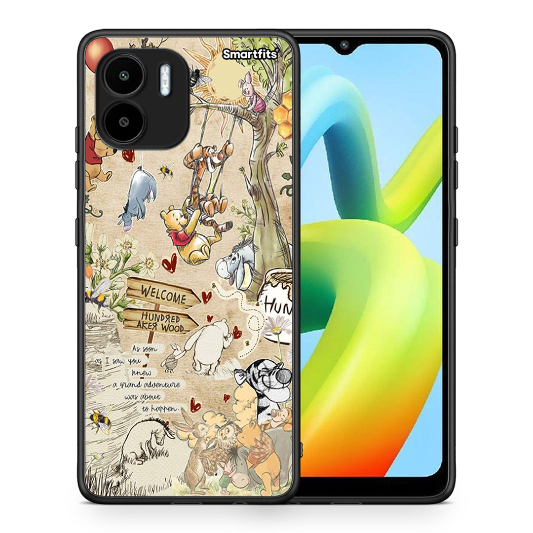 Θήκη Xiaomi Redmi A1 / A2 Happy Friends από τη Smartfits με σχέδιο στο πίσω μέρος και μαύρο περίβλημα | Xiaomi Redmi A1 / A2 Happy Friends Case with Colorful Back and Black Bezels