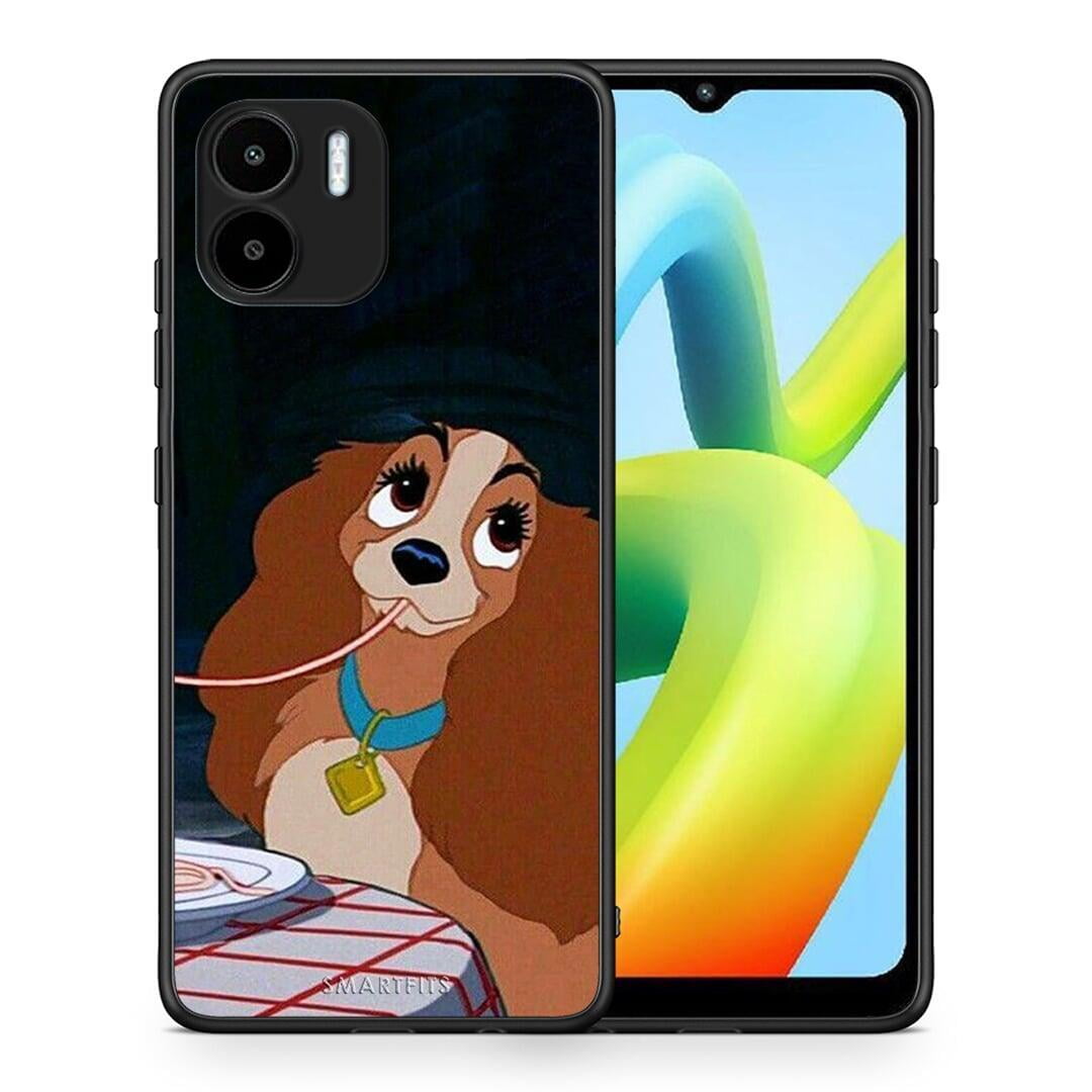 Θήκη Xiaomi Redmi A1 / A2 Lady And Tramp 2 από τη Smartfits με σχέδιο στο πίσω μέρος και μαύρο περίβλημα | Xiaomi Redmi A1 / A2 Lady And Tramp 2 Case with Colorful Back and Black Bezels