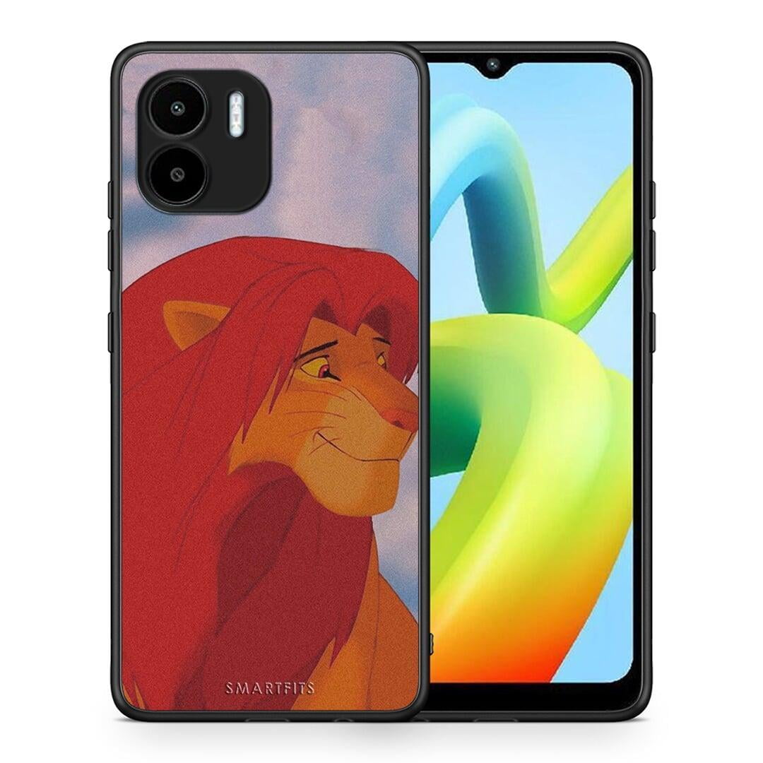 Θήκη Xiaomi Redmi A1 / A2 Lion Love 1 από τη Smartfits με σχέδιο στο πίσω μέρος και μαύρο περίβλημα | Xiaomi Redmi A1 / A2 Lion Love 1 Case with Colorful Back and Black Bezels