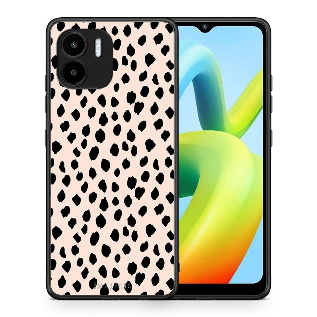 Θήκη Xiaomi Redmi A1 / A2 New Polka Dots από τη Smartfits με σχέδιο στο πίσω μέρος και μαύρο περίβλημα | Xiaomi Redmi A1 / A2 New Polka Dots Case with Colorful Back and Black Bezels