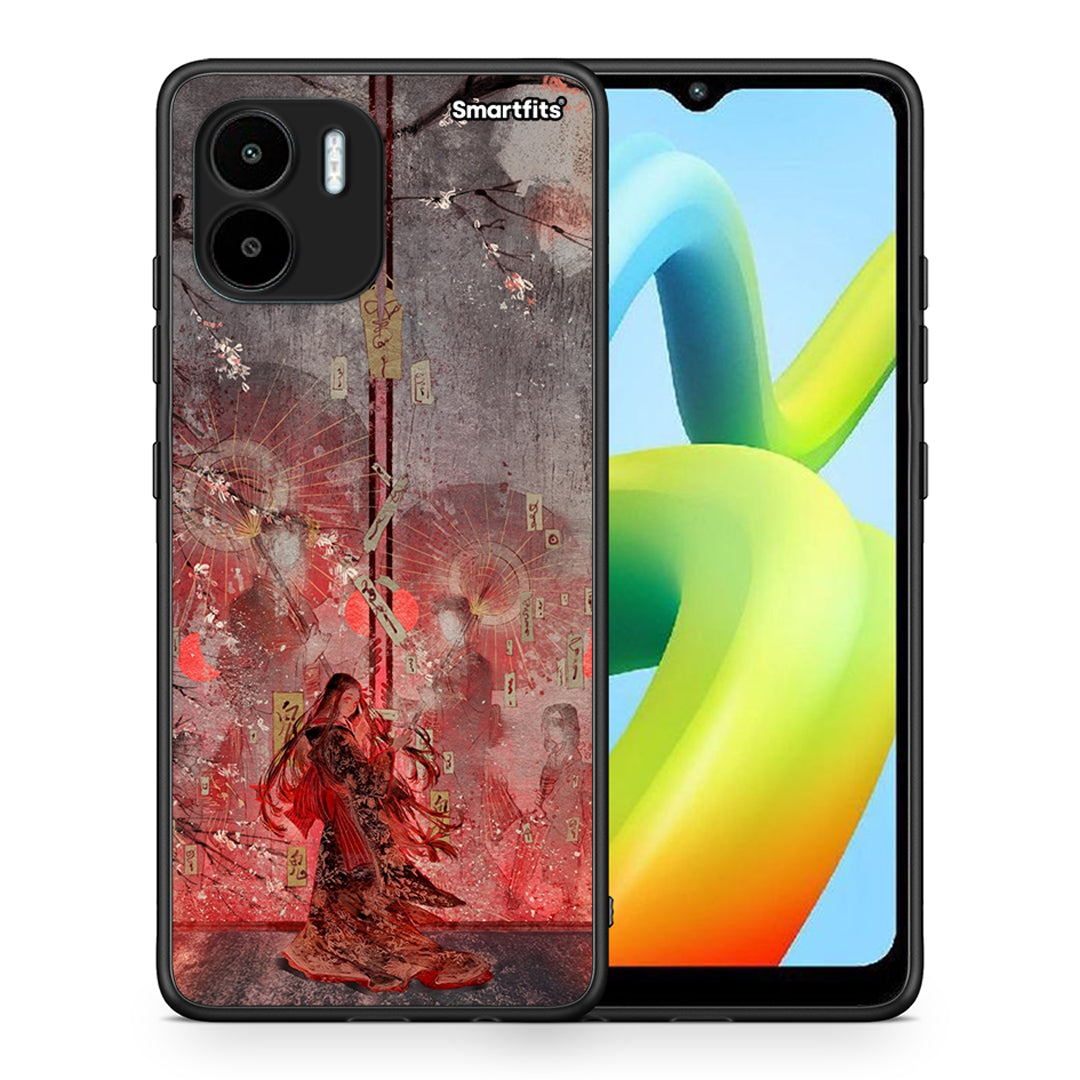 Θήκη Xiaomi Redmi A1 / A2 Nezuko Kamado από τη Smartfits με σχέδιο στο πίσω μέρος και μαύρο περίβλημα | Xiaomi Redmi A1 / A2 Nezuko Kamado Case with Colorful Back and Black Bezels