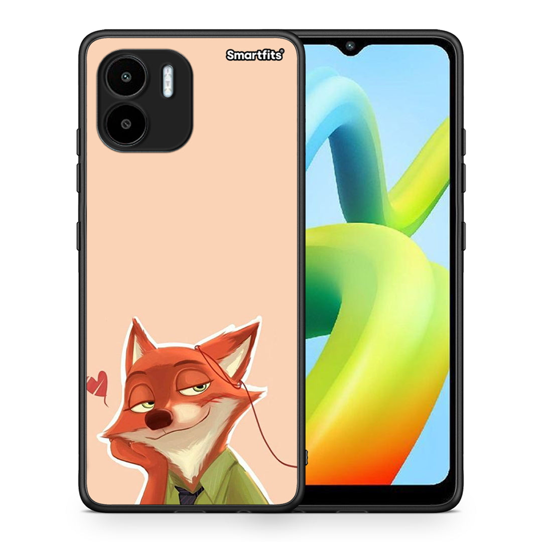 Θήκη Xiaomi Redmi A1 / A2 Nick Wilde And Judy Hopps Love 1 από τη Smartfits με σχέδιο στο πίσω μέρος και μαύρο περίβλημα | Xiaomi Redmi A1 / A2 Nick Wilde And Judy Hopps Love 1 Case with Colorful Back and Black Bezels