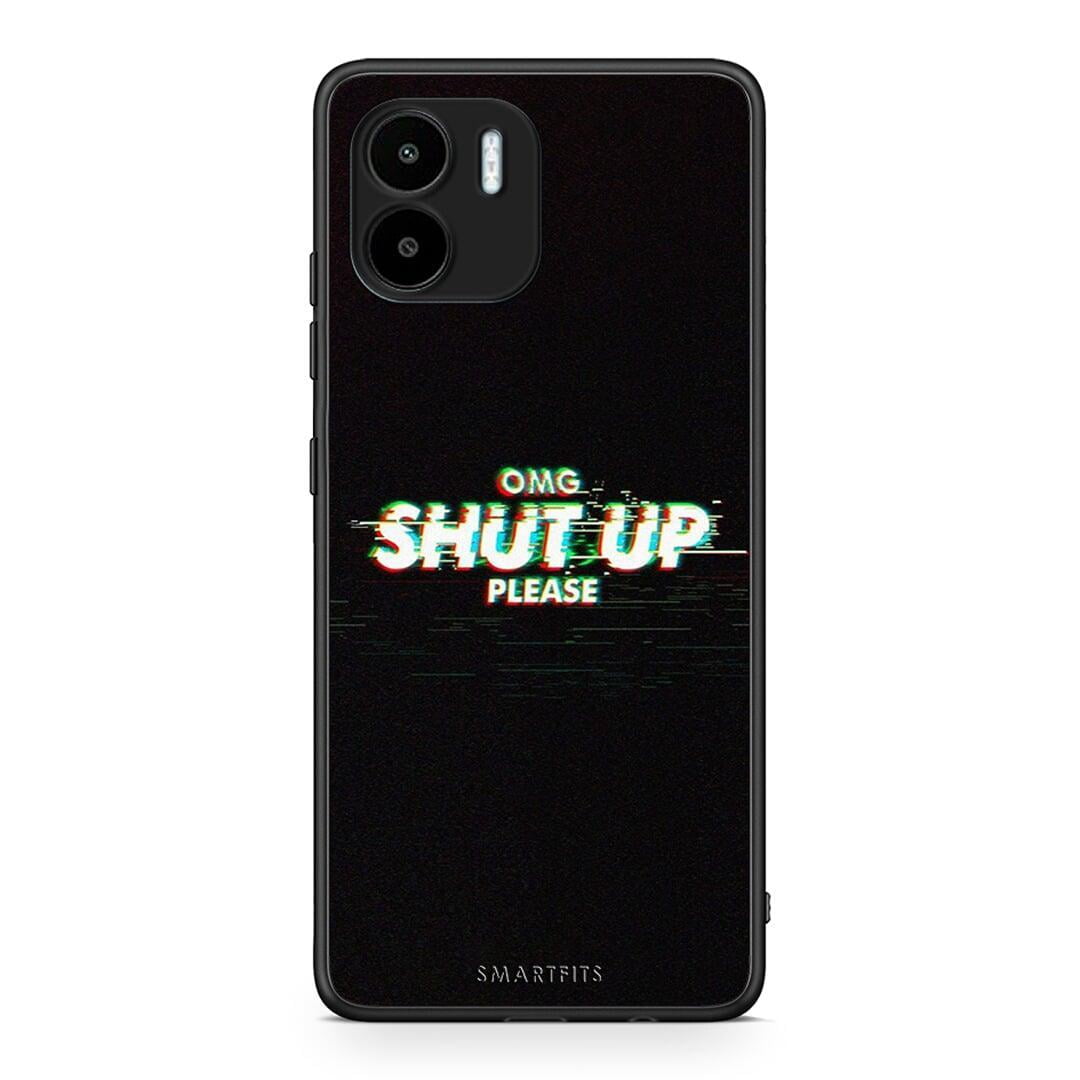 Θήκη Xiaomi Redmi A1 / A2 OMG ShutUp από τη Smartfits με σχέδιο στο πίσω μέρος και μαύρο περίβλημα | Xiaomi Redmi A1 / A2 OMG ShutUp Case with Colorful Back and Black Bezels