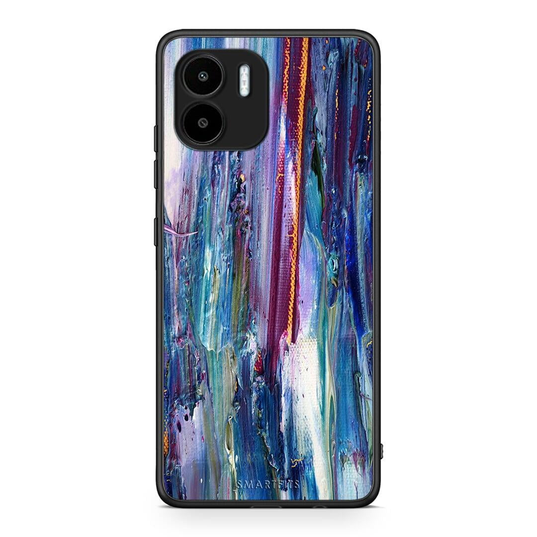 Θήκη Xiaomi Redmi A1 / A2 Paint Winter από τη Smartfits με σχέδιο στο πίσω μέρος και μαύρο περίβλημα | Xiaomi Redmi A1 / A2 Paint Winter Case with Colorful Back and Black Bezels