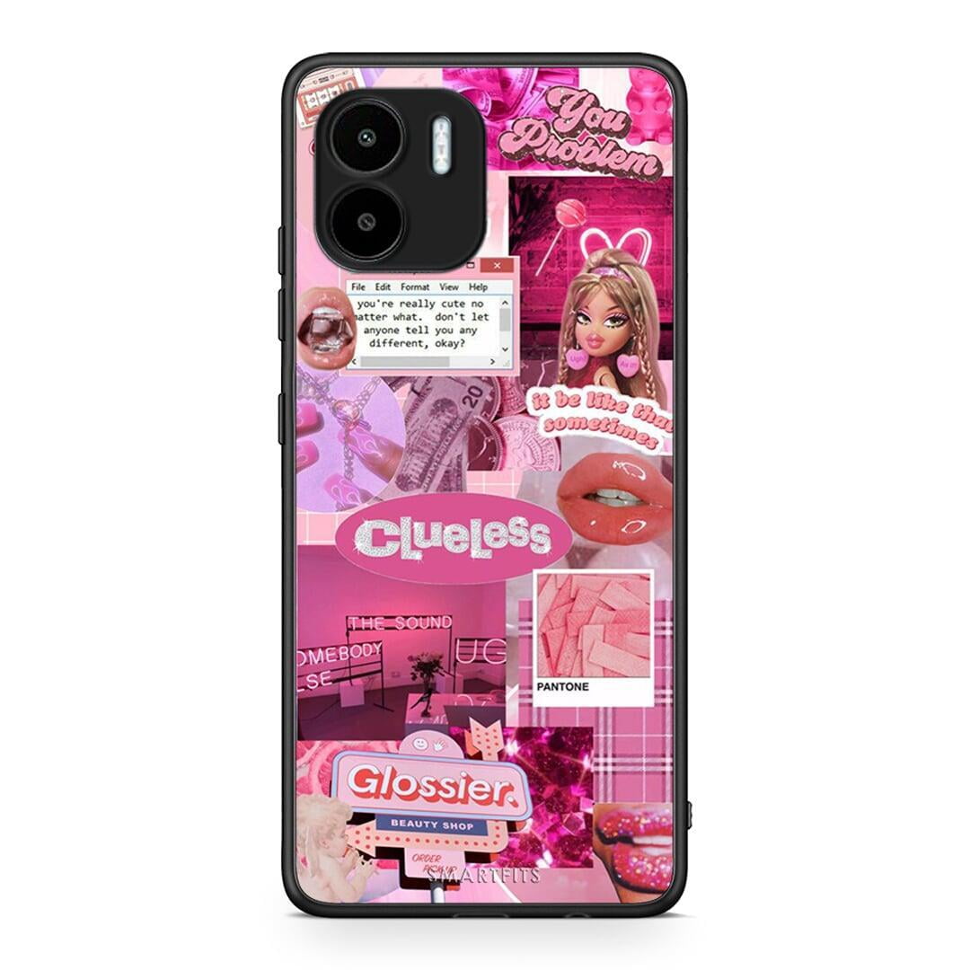 Θήκη Xiaomi Redmi A1 / A2 Pink Love από τη Smartfits με σχέδιο στο πίσω μέρος και μαύρο περίβλημα | Xiaomi Redmi A1 / A2 Pink Love Case with Colorful Back and Black Bezels