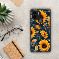 Thumbnail for Θήκη Xiaomi Redmi A1+ / A2+ Autumn Sunflowers από τη Smartfits με σχέδιο στο πίσω μέρος και μαύρο περίβλημα | Xiaomi Redmi A1+ / A2+ Autumn Sunflowers Case with Colorful Back and Black Bezels