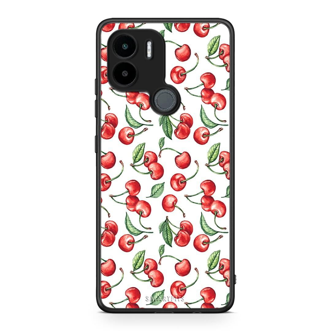 Θήκη Xiaomi Redmi A1+ / A2+ Cherry Summer από τη Smartfits με σχέδιο στο πίσω μέρος και μαύρο περίβλημα | Xiaomi Redmi A1+ / A2+ Cherry Summer Case with Colorful Back and Black Bezels