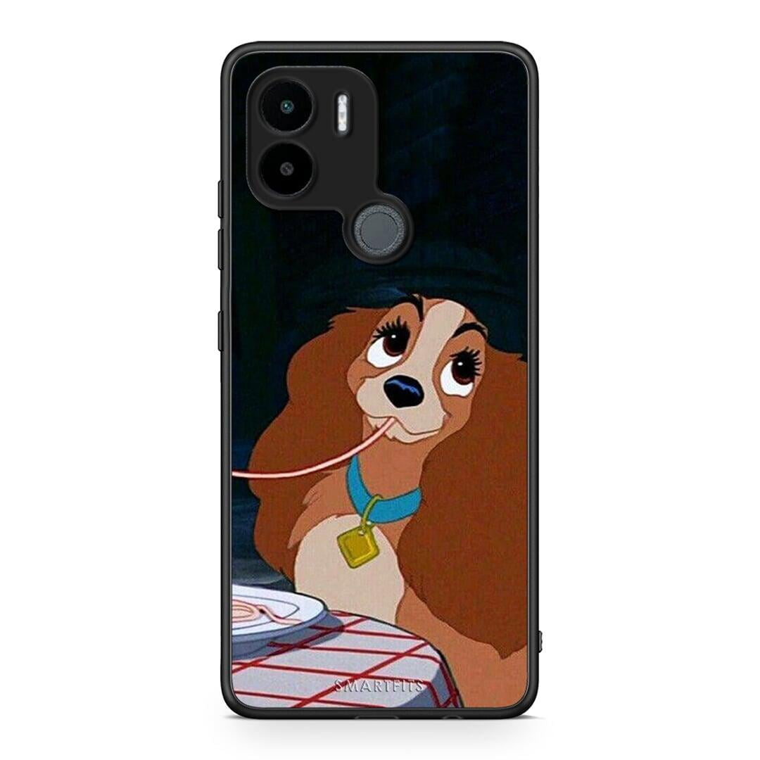 Θήκη Xiaomi Redmi A1+ / A2+ Lady And Tramp 2 από τη Smartfits με σχέδιο στο πίσω μέρος και μαύρο περίβλημα | Xiaomi Redmi A1+ / A2+ Lady And Tramp 2 Case with Colorful Back and Black Bezels