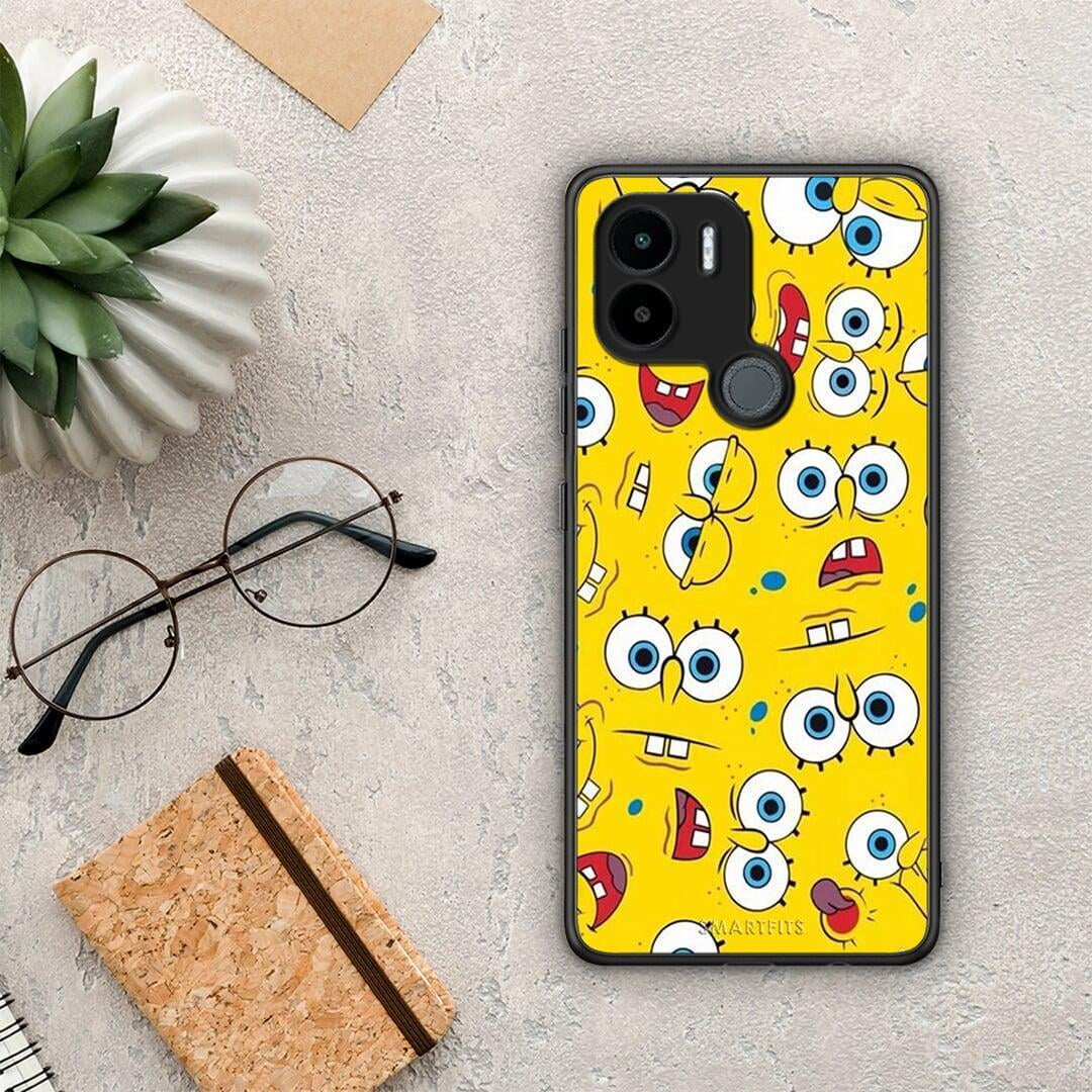 Θήκη Xiaomi Redmi A1+ / A2+ PopArt Sponge από τη Smartfits με σχέδιο στο πίσω μέρος και μαύρο περίβλημα | Xiaomi Redmi A1+ / A2+ PopArt Sponge Case with Colorful Back and Black Bezels