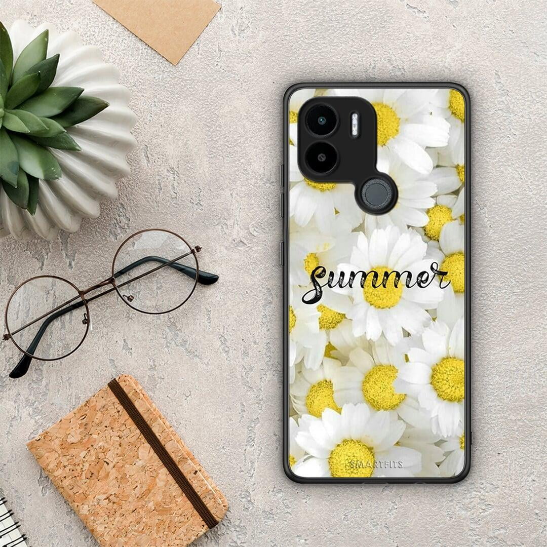 Θήκη Xiaomi Redmi A1+ / A2+ Summer Daisies από τη Smartfits με σχέδιο στο πίσω μέρος και μαύρο περίβλημα | Xiaomi Redmi A1+ / A2+ Summer Daisies Case with Colorful Back and Black Bezels