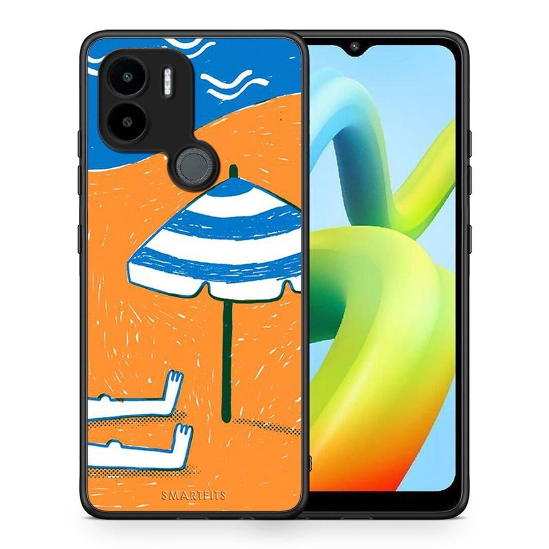 Θήκη Xiaomi Redmi A1+ / A2+ Summering από τη Smartfits με σχέδιο στο πίσω μέρος και μαύρο περίβλημα | Xiaomi Redmi A1+ / A2+ Summering Case with Colorful Back and Black Bezels