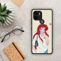 Thumbnail for Θήκη Xiaomi Redmi A1+ / A2+ Walking Mermaid από τη Smartfits με σχέδιο στο πίσω μέρος και μαύρο περίβλημα | Xiaomi Redmi A1+ / A2+ Walking Mermaid Case with Colorful Back and Black Bezels