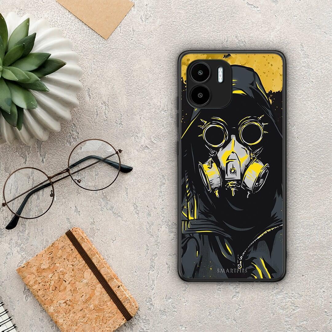 Θήκη Xiaomi Redmi A1 / A2 PopArt Mask από τη Smartfits με σχέδιο στο πίσω μέρος και μαύρο περίβλημα | Xiaomi Redmi A1 / A2 PopArt Mask Case with Colorful Back and Black Bezels