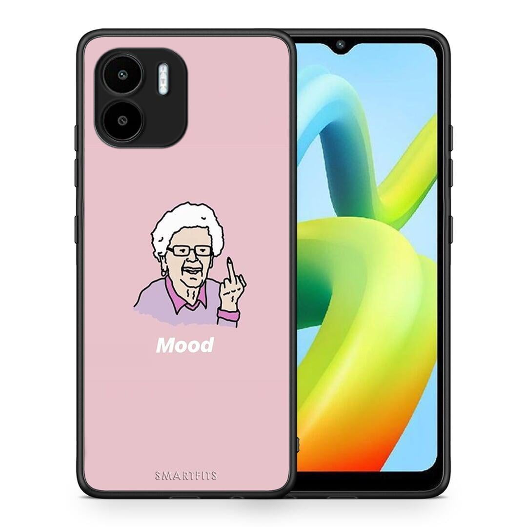 Θήκη Xiaomi Redmi A1 / A2 PopArt Mood από τη Smartfits με σχέδιο στο πίσω μέρος και μαύρο περίβλημα | Xiaomi Redmi A1 / A2 PopArt Mood Case with Colorful Back and Black Bezels