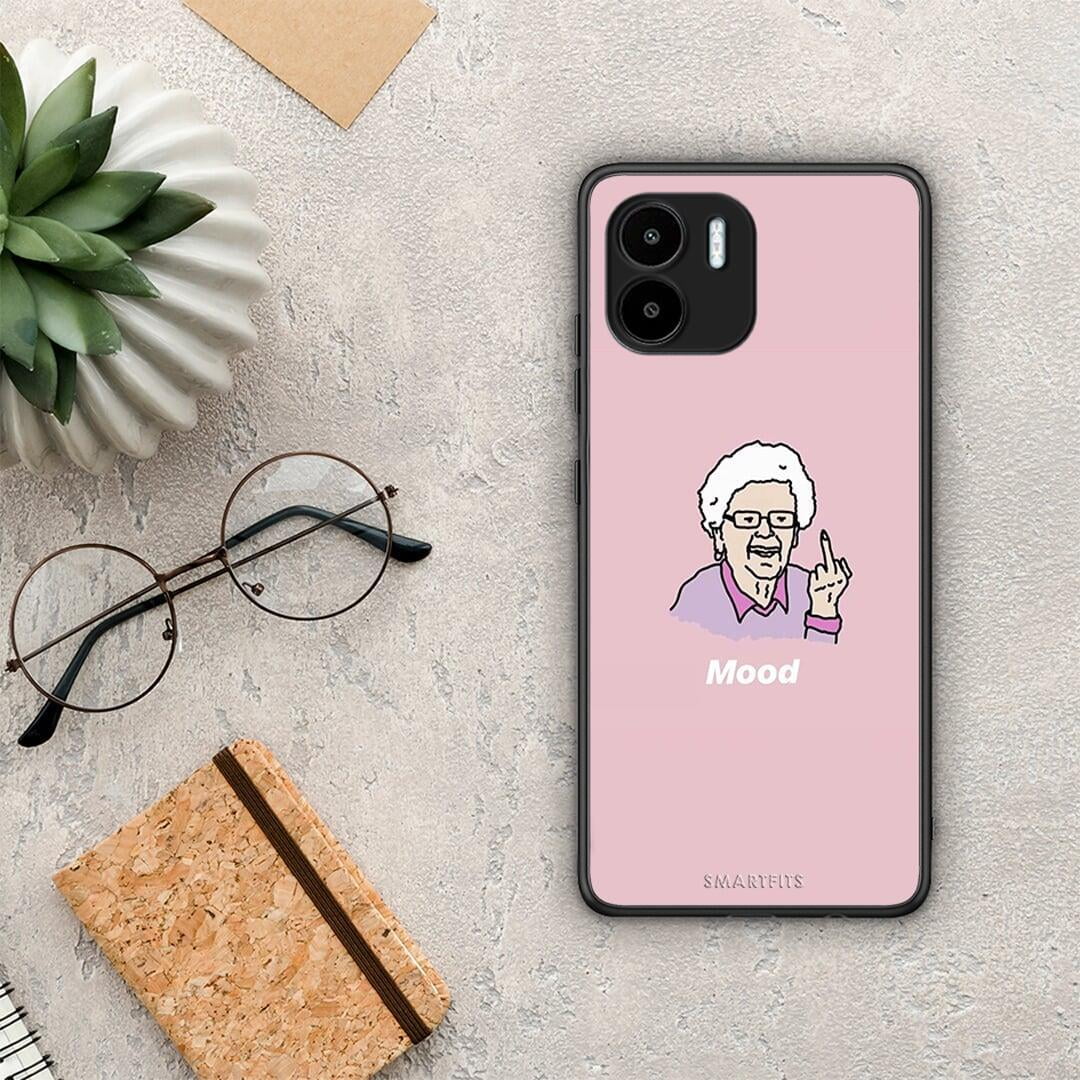 Θήκη Xiaomi Redmi A1 / A2 PopArt Mood από τη Smartfits με σχέδιο στο πίσω μέρος και μαύρο περίβλημα | Xiaomi Redmi A1 / A2 PopArt Mood Case with Colorful Back and Black Bezels