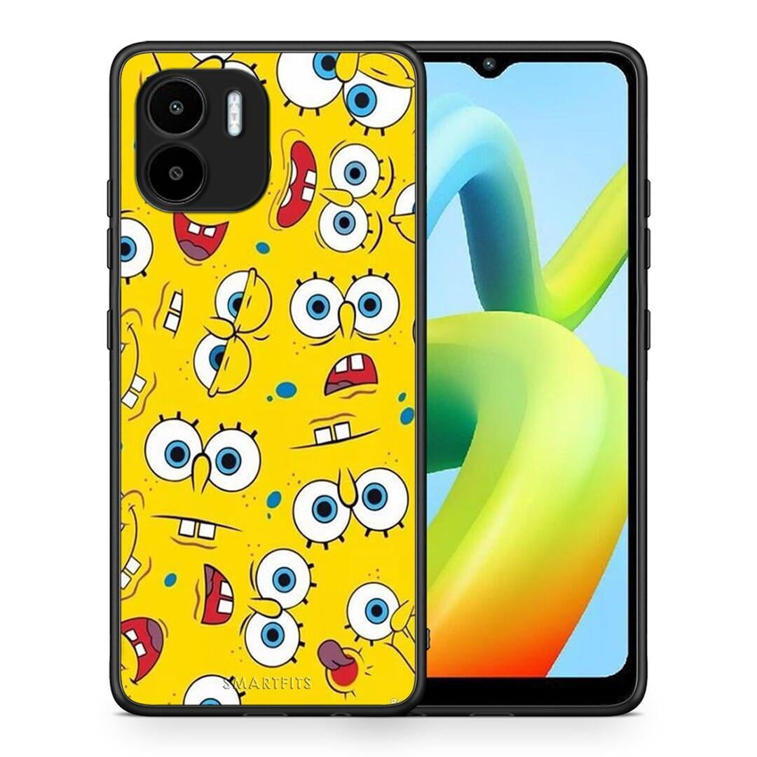 Θήκη Xiaomi Redmi A1 / A2 PopArt Sponge από τη Smartfits με σχέδιο στο πίσω μέρος και μαύρο περίβλημα | Xiaomi Redmi A1 / A2 PopArt Sponge Case with Colorful Back and Black Bezels