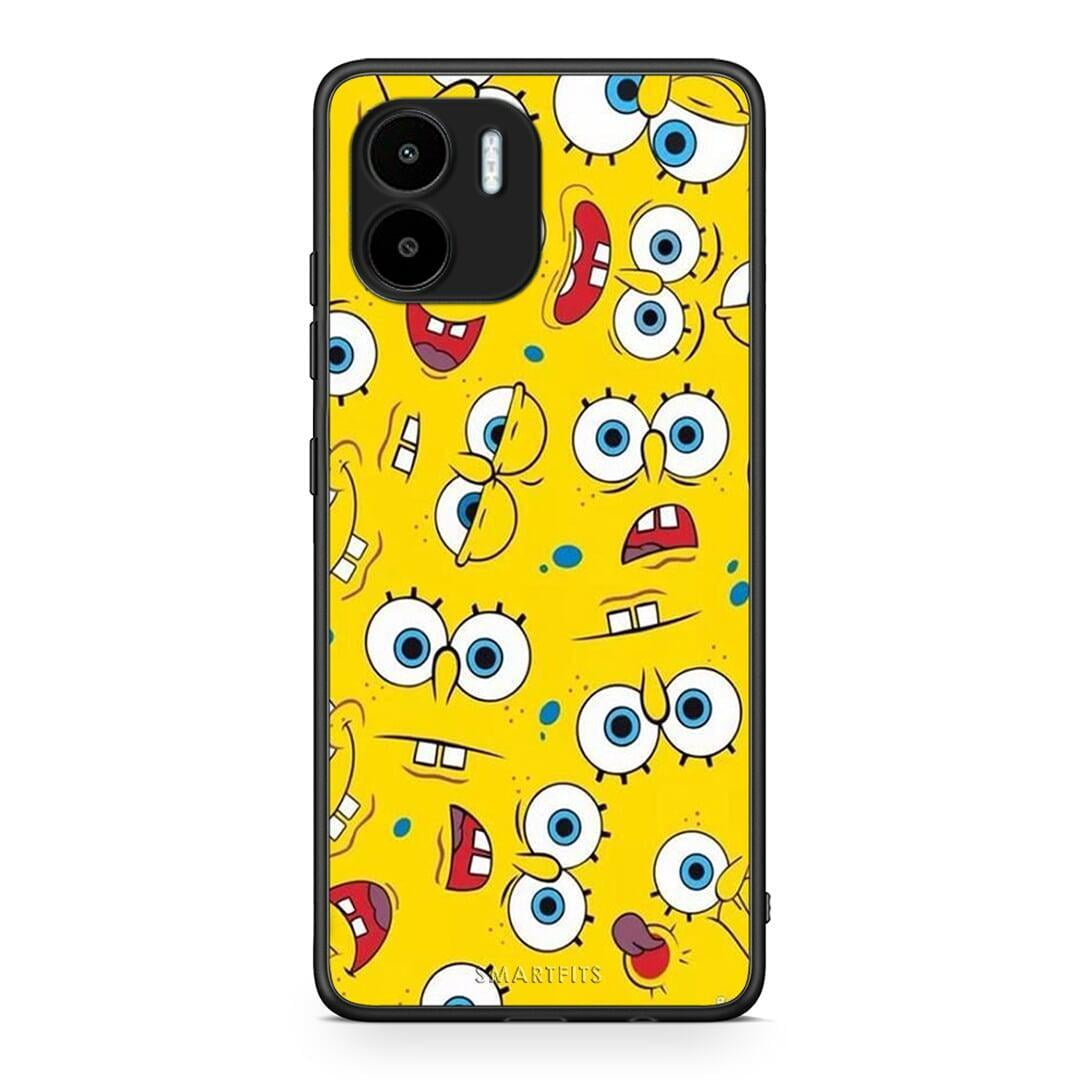 Θήκη Xiaomi Redmi A1 / A2 PopArt Sponge από τη Smartfits με σχέδιο στο πίσω μέρος και μαύρο περίβλημα | Xiaomi Redmi A1 / A2 PopArt Sponge Case with Colorful Back and Black Bezels