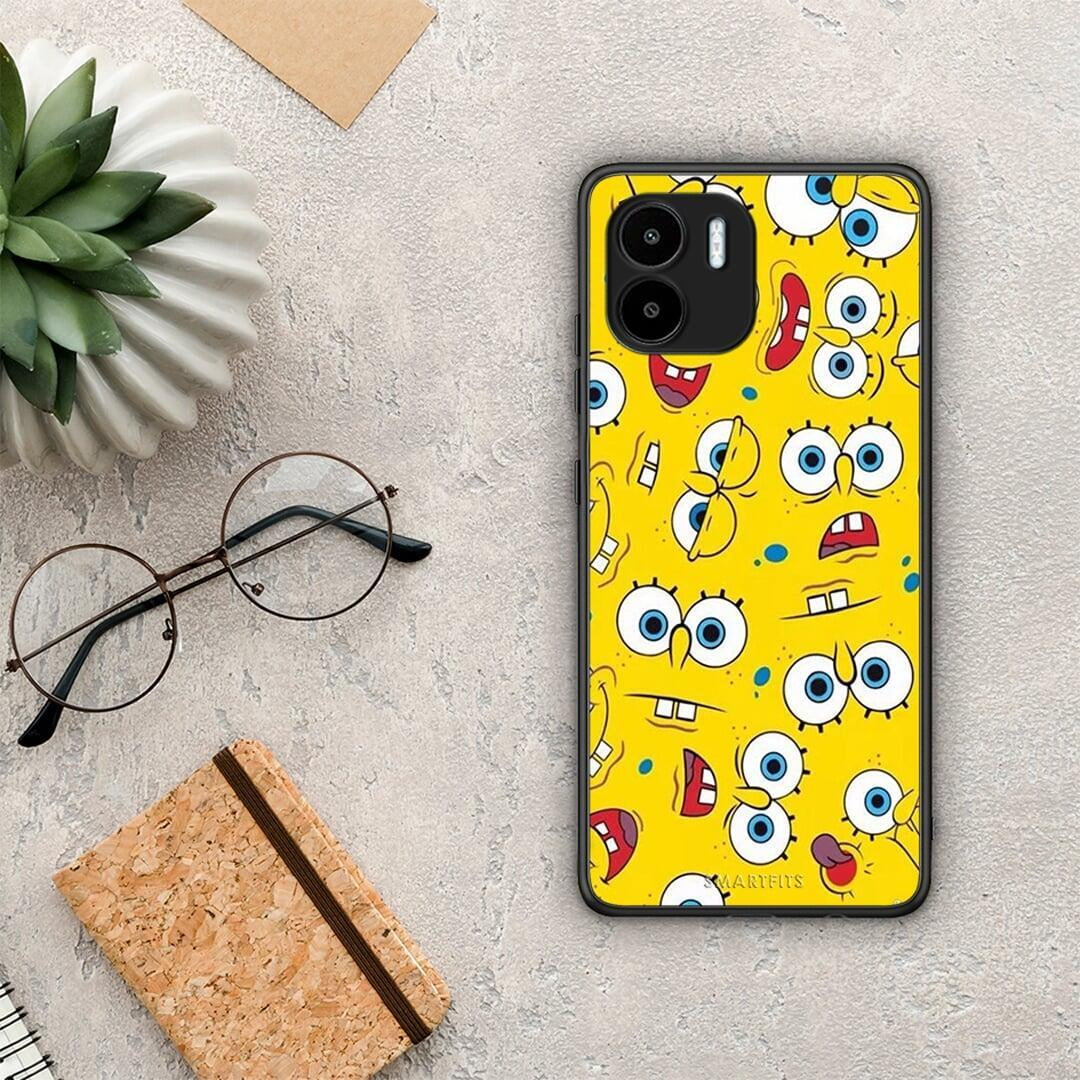 Θήκη Xiaomi Redmi A1 / A2 PopArt Sponge από τη Smartfits με σχέδιο στο πίσω μέρος και μαύρο περίβλημα | Xiaomi Redmi A1 / A2 PopArt Sponge Case with Colorful Back and Black Bezels