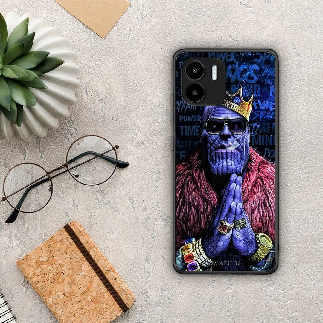 Θήκη Xiaomi Redmi A1 / A2 PopArt Thanos από τη Smartfits με σχέδιο στο πίσω μέρος και μαύρο περίβλημα | Xiaomi Redmi A1 / A2 PopArt Thanos Case with Colorful Back and Black Bezels