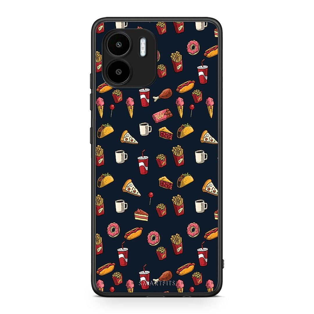 Θήκη Xiaomi Redmi A1 / A2 Random Hungry από τη Smartfits με σχέδιο στο πίσω μέρος και μαύρο περίβλημα | Xiaomi Redmi A1 / A2 Random Hungry Case with Colorful Back and Black Bezels