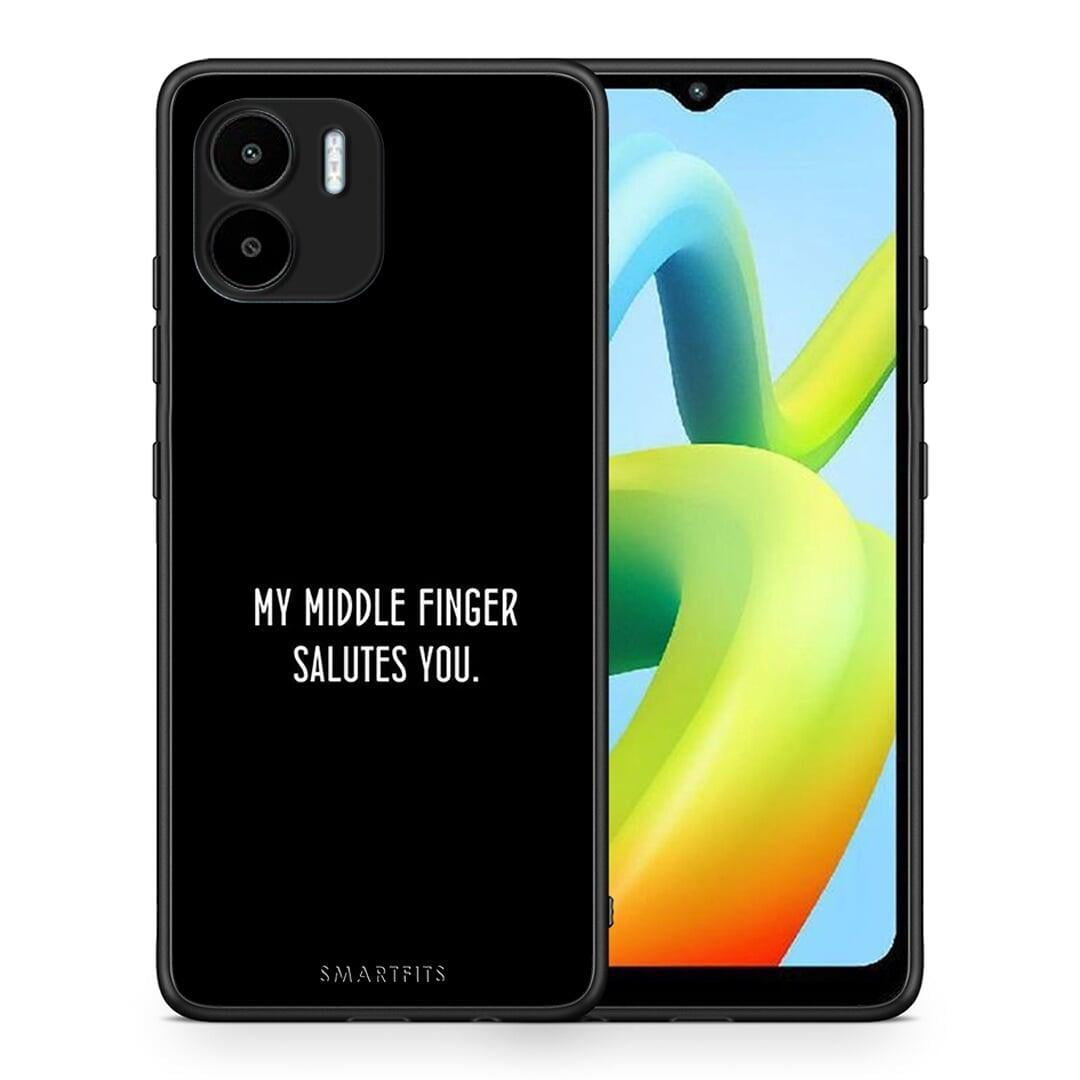 Θήκη Xiaomi Redmi A1 / A2 Salute από τη Smartfits με σχέδιο στο πίσω μέρος και μαύρο περίβλημα | Xiaomi Redmi A1 / A2 Salute Case with Colorful Back and Black Bezels