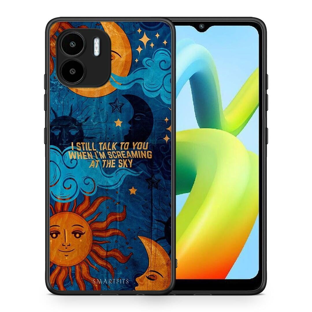 Θήκη Xiaomi Redmi A1 / A2 Screaming Sky από τη Smartfits με σχέδιο στο πίσω μέρος και μαύρο περίβλημα | Xiaomi Redmi A1 / A2 Screaming Sky Case with Colorful Back and Black Bezels