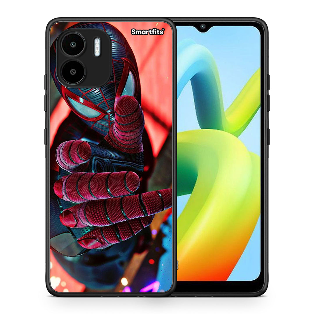 Θήκη Xiaomi Redmi A1 / A2 Spider Hand από τη Smartfits με σχέδιο στο πίσω μέρος και μαύρο περίβλημα | Xiaomi Redmi A1 / A2 Spider Hand Case with Colorful Back and Black Bezels