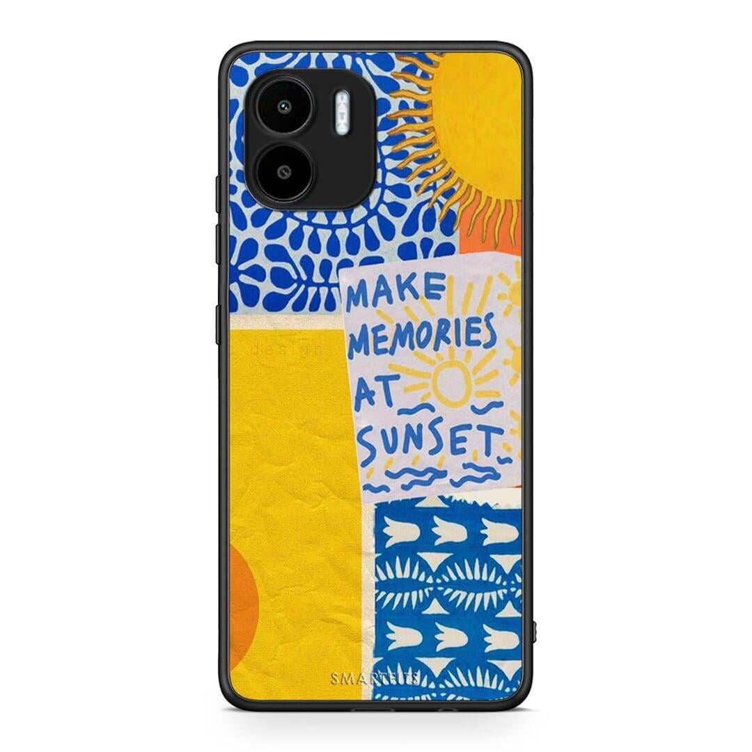 Θήκη Xiaomi Redmi A1 / A2 Sunset Memories από τη Smartfits με σχέδιο στο πίσω μέρος και μαύρο περίβλημα | Xiaomi Redmi A1 / A2 Sunset Memories Case with Colorful Back and Black Bezels