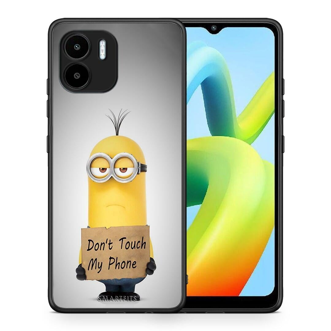 Θήκη Xiaomi Redmi A1 / A2 Text Minion από τη Smartfits με σχέδιο στο πίσω μέρος και μαύρο περίβλημα | Xiaomi Redmi A1 / A2 Text Minion Case with Colorful Back and Black Bezels