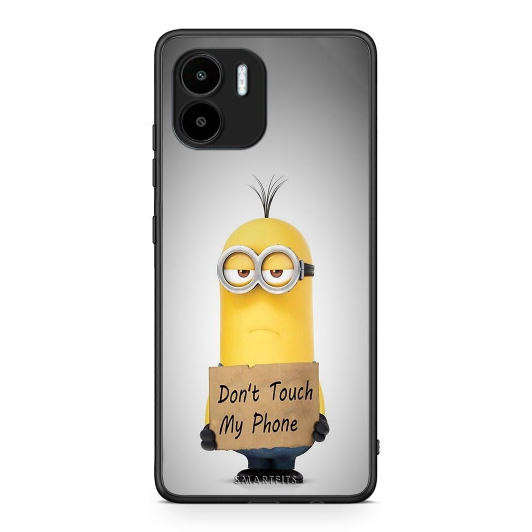 Θήκη Xiaomi Redmi A1 / A2 Text Minion από τη Smartfits με σχέδιο στο πίσω μέρος και μαύρο περίβλημα | Xiaomi Redmi A1 / A2 Text Minion Case with Colorful Back and Black Bezels