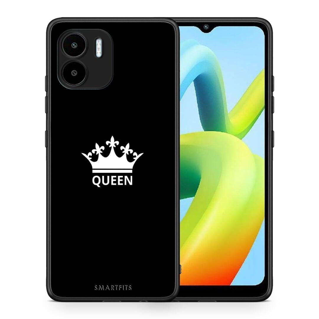 Θήκη Xiaomi Redmi A1 / A2 Valentine Queen από τη Smartfits με σχέδιο στο πίσω μέρος και μαύρο περίβλημα | Xiaomi Redmi A1 / A2 Valentine Queen Case with Colorful Back and Black Bezels