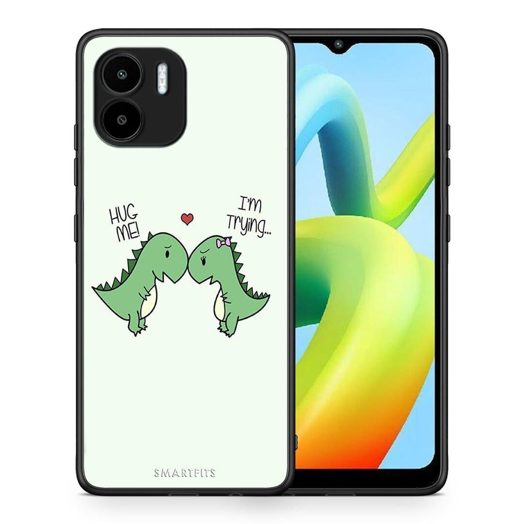 Θήκη Xiaomi Redmi A1 / A2 Valentine Rex από τη Smartfits με σχέδιο στο πίσω μέρος και μαύρο περίβλημα | Xiaomi Redmi A1 / A2 Valentine Rex Case with Colorful Back and Black Bezels