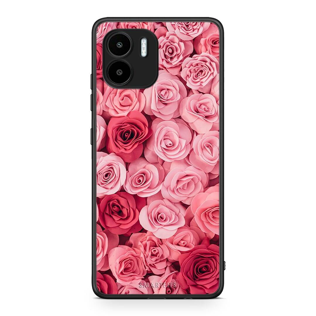 Θήκη Xiaomi Redmi A1 / A2 Valentine RoseGarden από τη Smartfits με σχέδιο στο πίσω μέρος και μαύρο περίβλημα | Xiaomi Redmi A1 / A2 Valentine RoseGarden Case with Colorful Back and Black Bezels