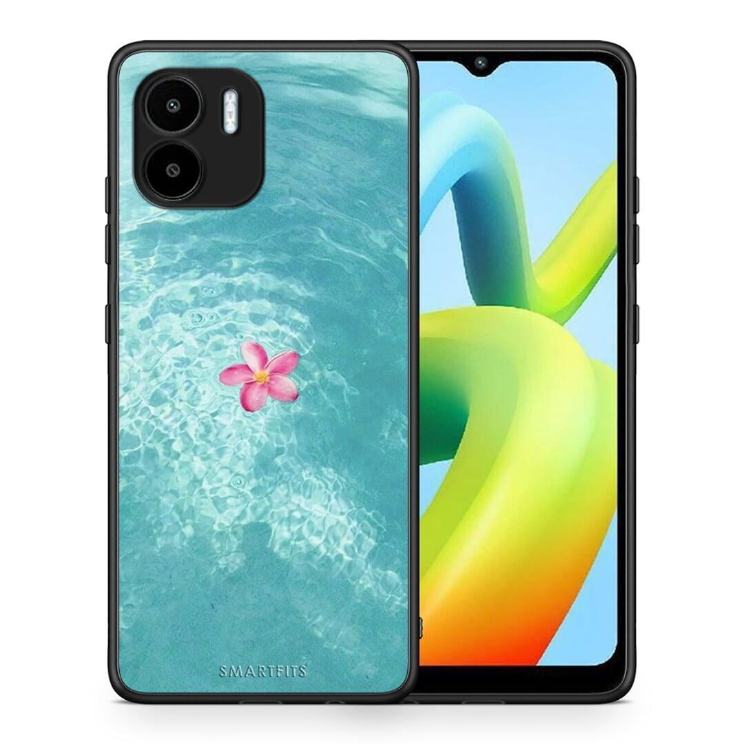 Θήκη Xiaomi Redmi A1 / A2 Water Flower από τη Smartfits με σχέδιο στο πίσω μέρος και μαύρο περίβλημα | Xiaomi Redmi A1 / A2 Water Flower Case with Colorful Back and Black Bezels