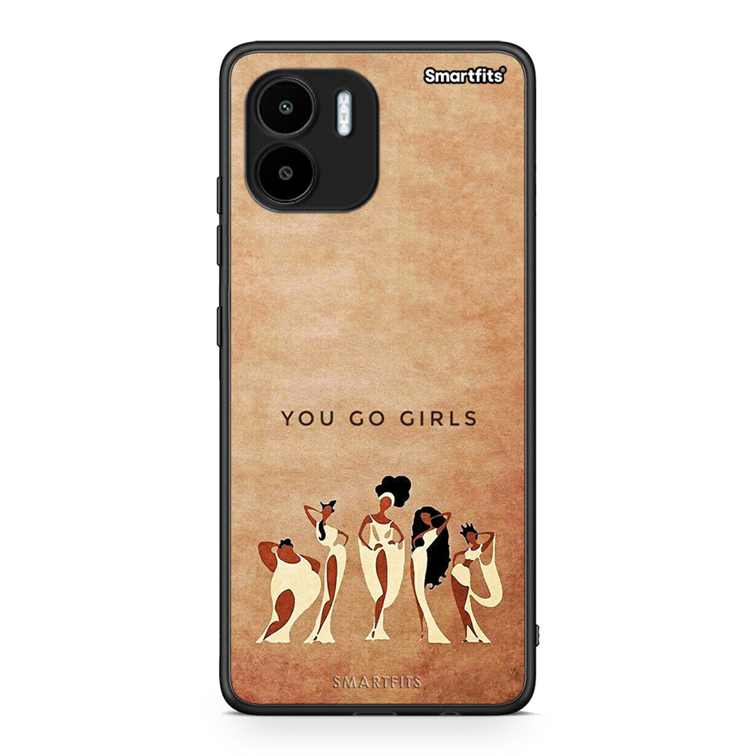 Θήκη Xiaomi Redmi A1 / A2 You Go Girl από τη Smartfits με σχέδιο στο πίσω μέρος και μαύρο περίβλημα | Xiaomi Redmi A1 / A2 You Go Girl Case with Colorful Back and Black Bezels