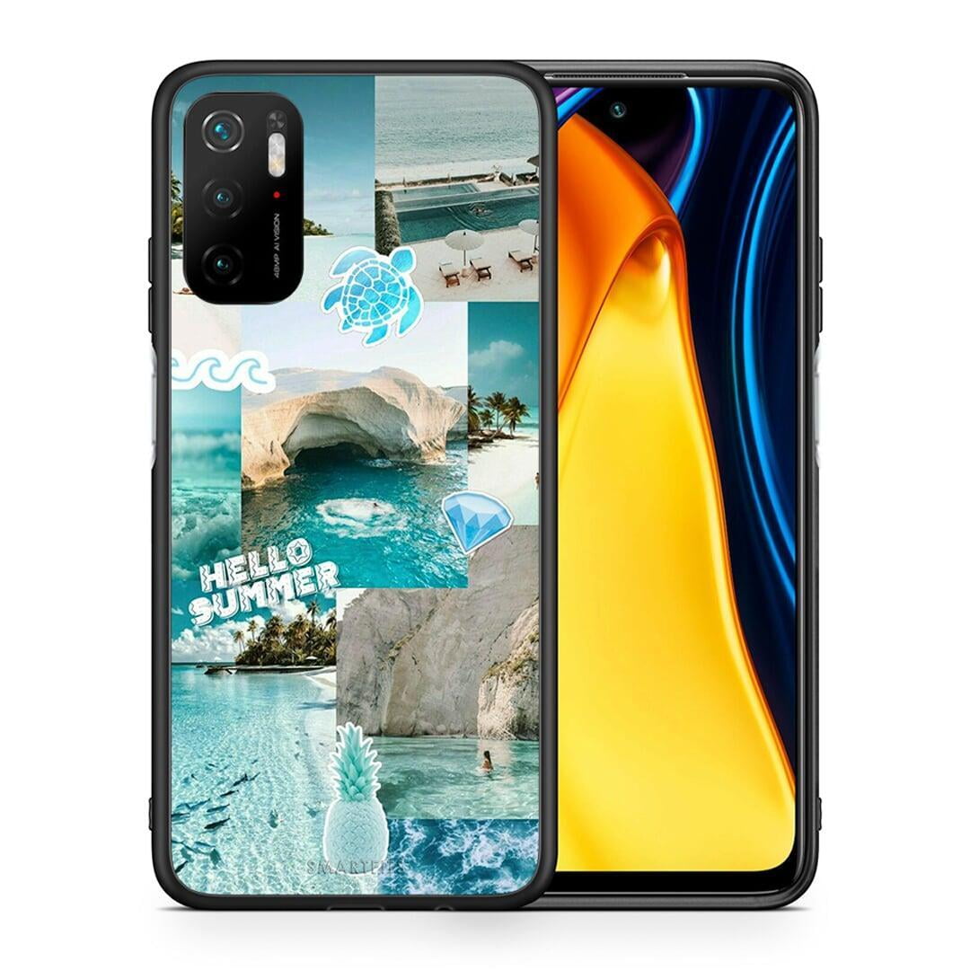 Θήκη Xiaomi Poco M3 Pro Aesthetic Summer από τη Smartfits με σχέδιο στο πίσω μέρος και μαύρο περίβλημα | Xiaomi Poco M3 Pro Aesthetic Summer case with colorful back and black bezels