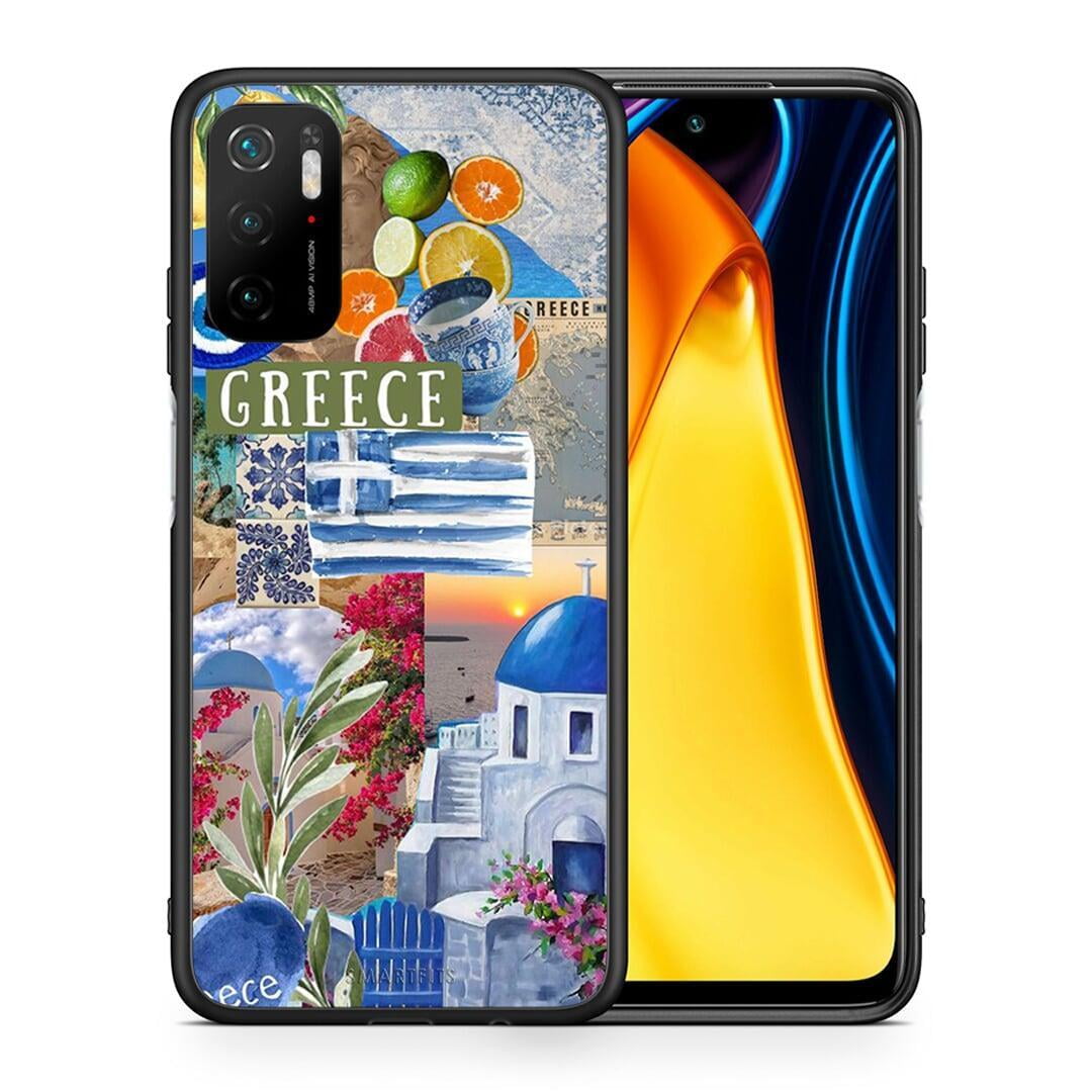 Θήκη Xiaomi Redmi Note 10 5G All Greek από τη Smartfits με σχέδιο στο πίσω μέρος και μαύρο περίβλημα | Xiaomi Redmi Note 10 5G All Greek case with colorful back and black bezels