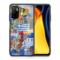 Thumbnail for Θήκη Xiaomi Poco M3 Pro All Greek από τη Smartfits με σχέδιο στο πίσω μέρος και μαύρο περίβλημα | Xiaomi Poco M3 Pro All Greek case with colorful back and black bezels