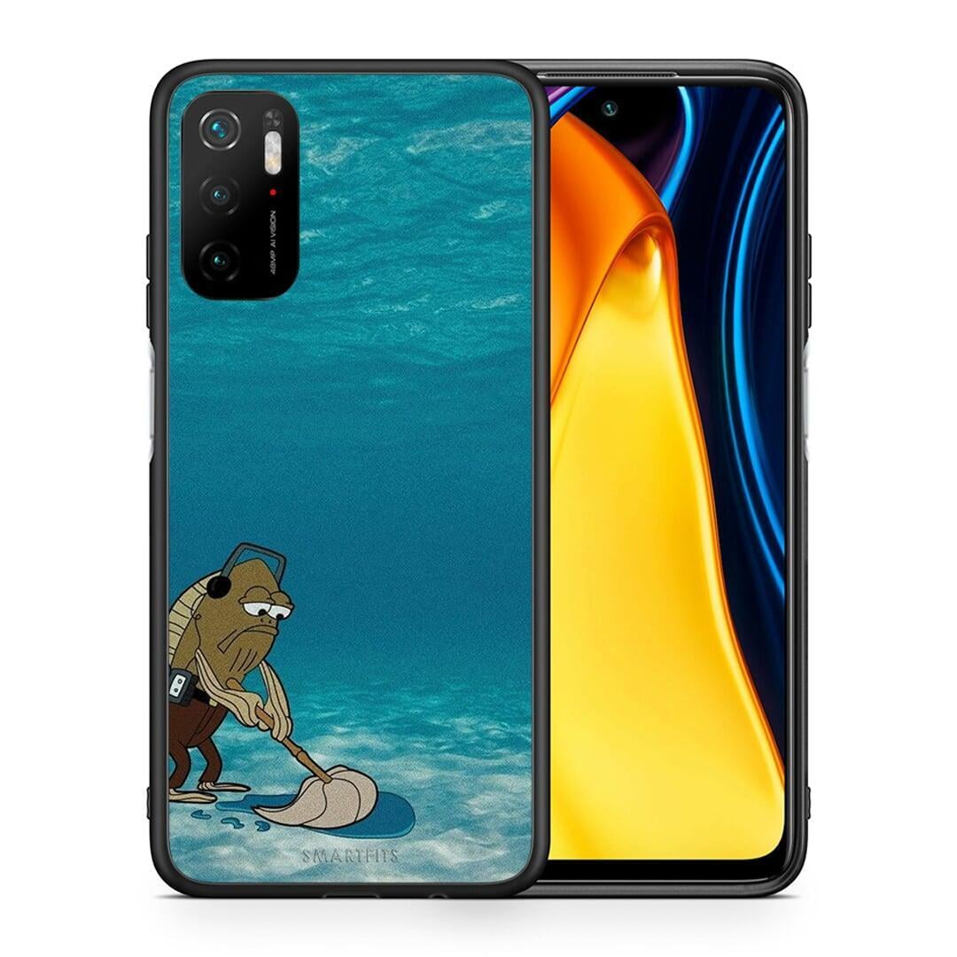 Θήκη Xiaomi Redmi Note 10 5G Clean The Ocean από τη Smartfits με σχέδιο στο πίσω μέρος και μαύρο περίβλημα | Xiaomi Redmi Note 10 5G Clean The Ocean case with colorful back and black bezels