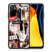 Thumbnail for Θήκη Αγίου Βαλεντίνου Xiaomi Poco M3 Pro Collage Fashion από τη Smartfits με σχέδιο στο πίσω μέρος και μαύρο περίβλημα | Xiaomi Poco M3 Pro Collage Fashion case with colorful back and black bezels