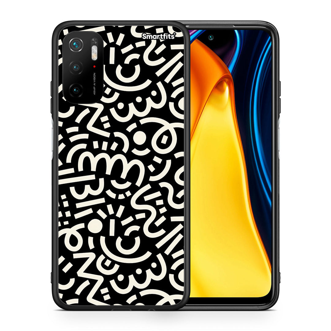 Θήκη Xiaomi Redmi Note 10 5G Doodle Art από τη Smartfits με σχέδιο στο πίσω μέρος και μαύρο περίβλημα | Xiaomi Redmi Note 10 5G Doodle Art case with colorful back and black bezels