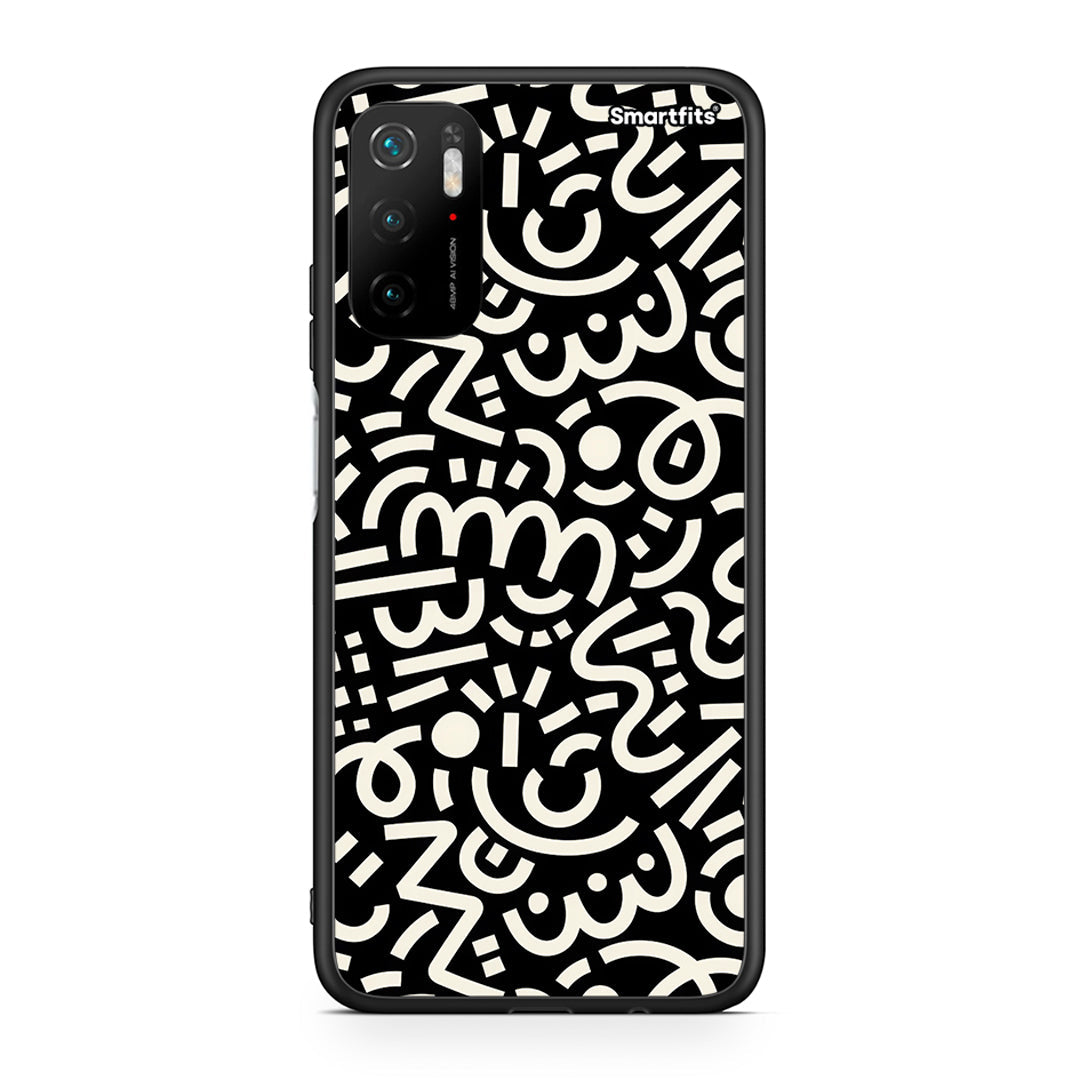 Xiaomi Redmi Note 10 5G Doodle Art Θήκη από τη Smartfits με σχέδιο στο πίσω μέρος και μαύρο περίβλημα | Smartphone case with colorful back and black bezels by Smartfits