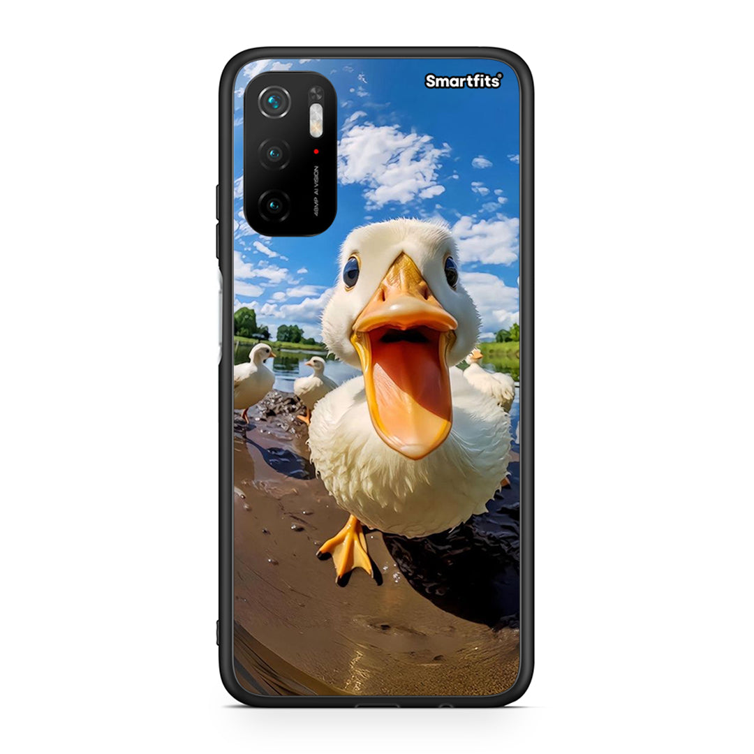 Xiaomi Redmi Note 10 5G/Poco M3 Pro Duck Face θήκη από τη Smartfits με σχέδιο στο πίσω μέρος και μαύρο περίβλημα | Smartphone case with colorful back and black bezels by Smartfits