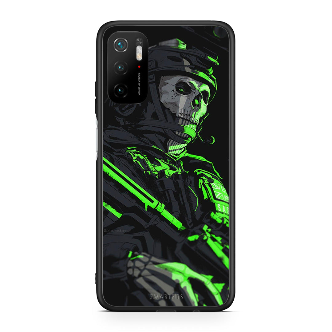 Xiaomi Redmi Note 10 5G Green Soldier Θήκη Αγίου Βαλεντίνου από τη Smartfits με σχέδιο στο πίσω μέρος και μαύρο περίβλημα | Smartphone case with colorful back and black bezels by Smartfits