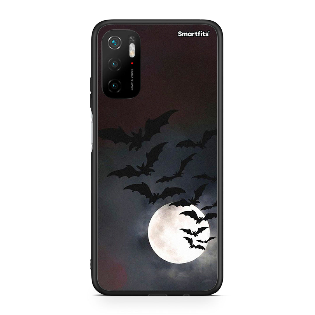 Xiaomi Poco M3 Pro Halloween Bat Night Θήκη από τη Smartfits με σχέδιο στο πίσω μέρος και μαύρο περίβλημα | Smartphone case with colorful back and black bezels by Smartfits