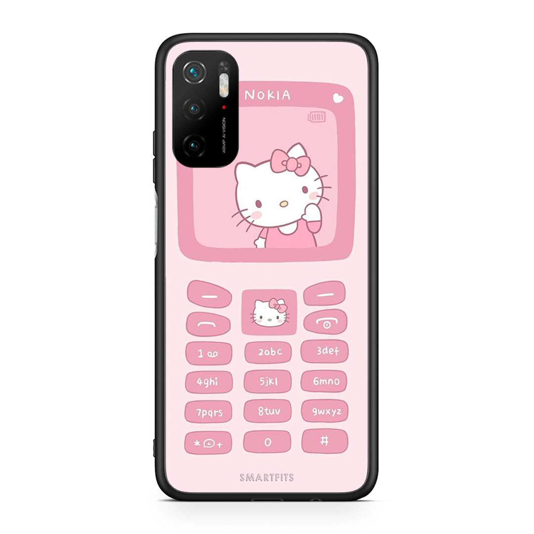 Xiaomi Redmi Note 10 5G Hello Kitten Θήκη Αγίου Βαλεντίνου από τη Smartfits με σχέδιο στο πίσω μέρος και μαύρο περίβλημα | Smartphone case with colorful back and black bezels by Smartfits