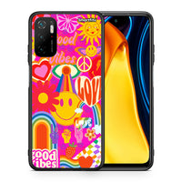 Thumbnail for Θήκη Xiaomi Redmi Note 10 5G/Poco M3 Pro Hippie Love από τη Smartfits με σχέδιο στο πίσω μέρος και μαύρο περίβλημα | Xiaomi Redmi Note 10 5G/Poco M3 Pro Hippie Love case with colorful back and black bezels