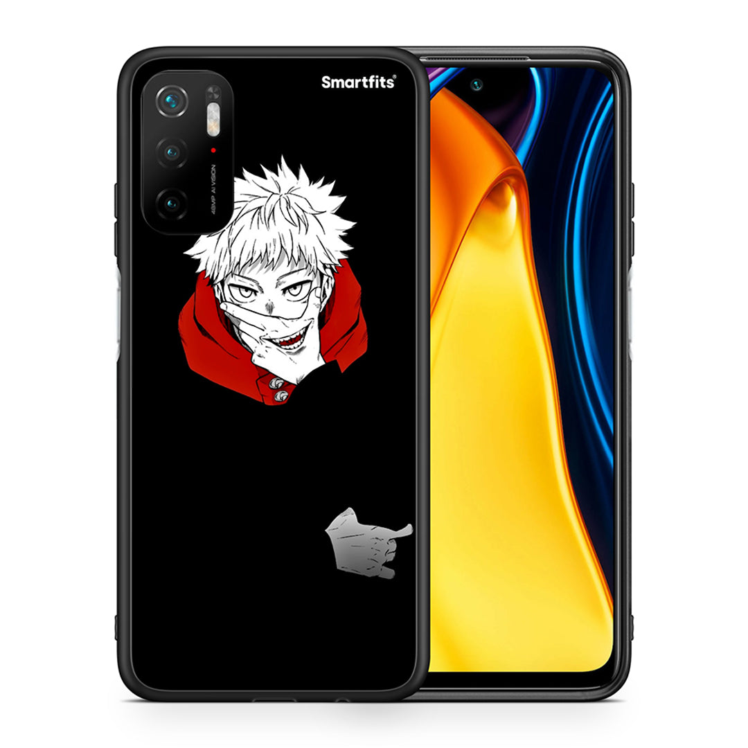 Θήκη Xiaomi Redmi Note 10 5G/Poco M3 Pro Itadori Anime από τη Smartfits με σχέδιο στο πίσω μέρος και μαύρο περίβλημα | Xiaomi Redmi Note 10 5G/Poco M3 Pro Itadori Anime case with colorful back and black bezels