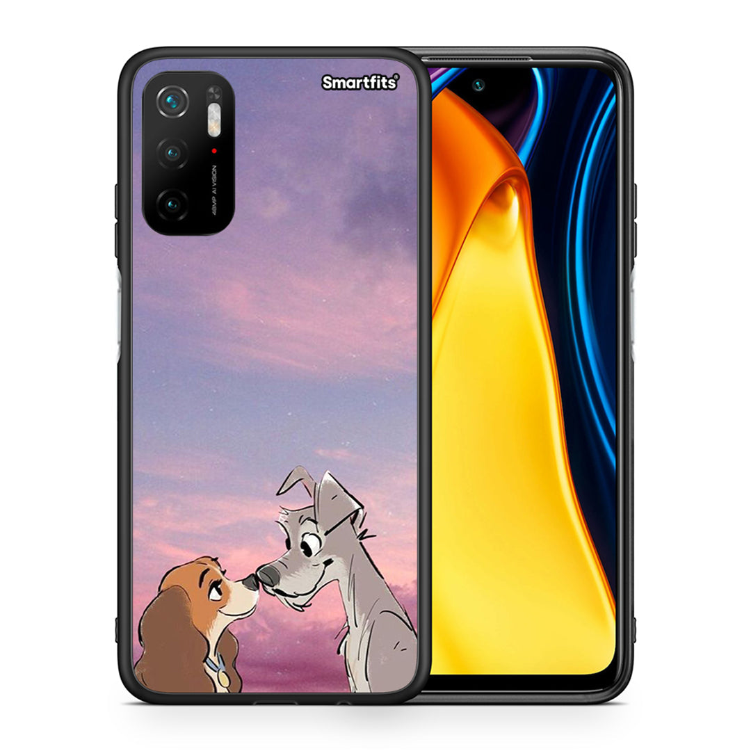 Θήκη Xiaomi Redmi Note 10 5G/Poco M3 Pro Lady And Tramp από τη Smartfits με σχέδιο στο πίσω μέρος και μαύρο περίβλημα | Xiaomi Redmi Note 10 5G/Poco M3 Pro Lady And Tramp case with colorful back and black bezels